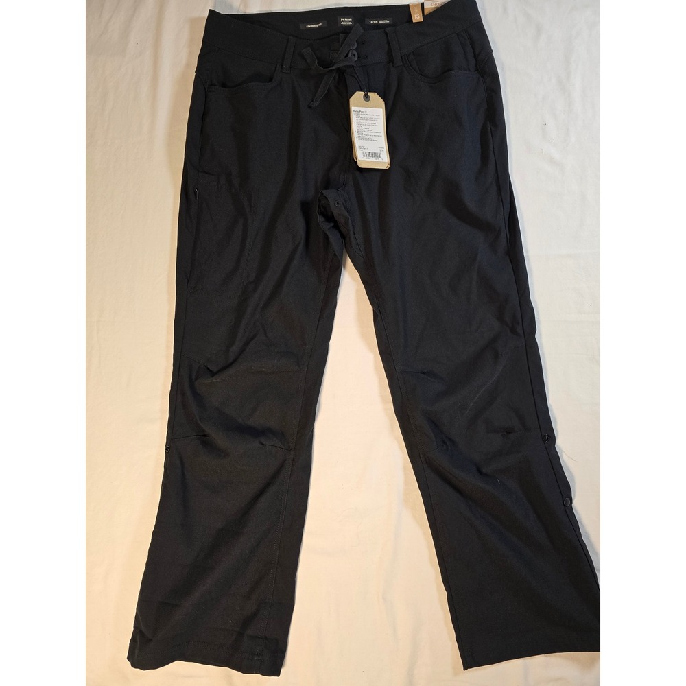 Prana Halle Pant II Womens 12 Short Black ReZion Stretch Hiking Pants 1971021